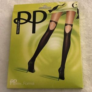 Pretty Polly mock hold up tights O/S tights